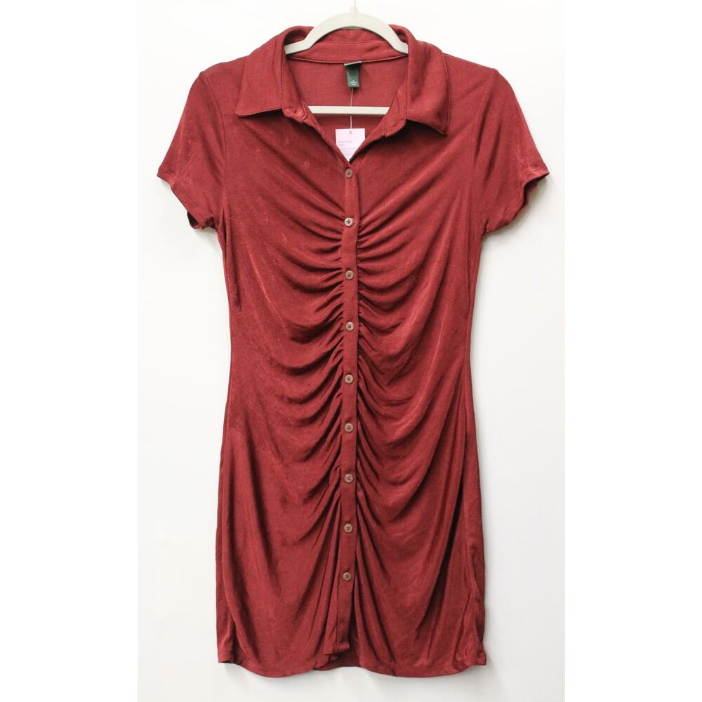 *NEW* WILD FABLE WOMEN'S SHORT SLEEVE BUTTON FRONT DRESS
